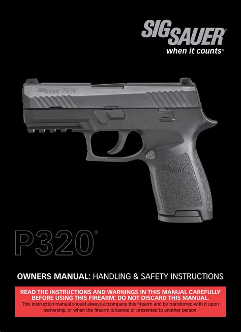 Unlike any other pistol in its class, the P320 features a unique 5-point safety system, standard on all models n Striker Safety n Disconnect Safety n 3-point Take Down Safety System Takedown is prohibited without removal of magazine System prohibits takedown without. . Sig sauer p320 armorers manual pdf